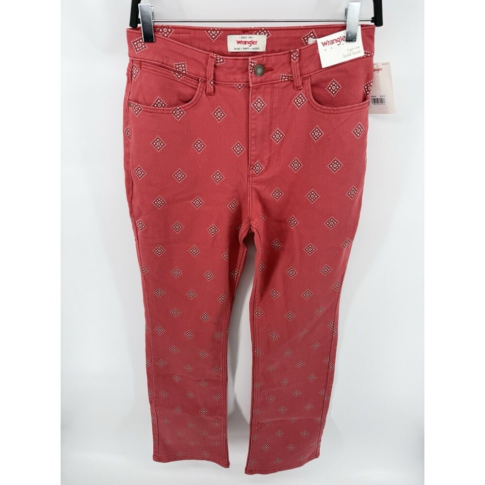 Wrangler Women’s Size 29 Diamond Bay High Rise Bold Boot Cut Jeans Red NWT